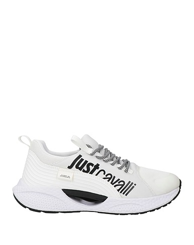 JUST CAVALLI Sneakers White Textile fibres, Synthetisches Material