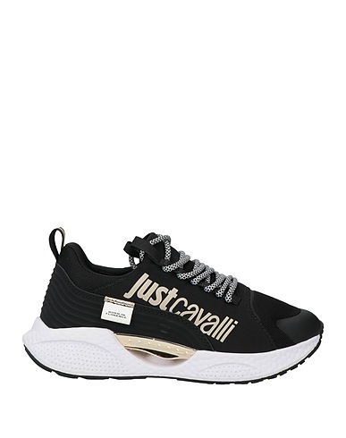 JUST CAVALLI Sneakers Nero Fibre tessili, Materiale sintetico