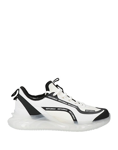 JUST CAVALLI Sneakers White Textile fibres, Rubber