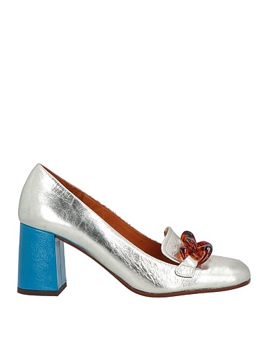 CHIE MIHARA Loafers Silver Leather