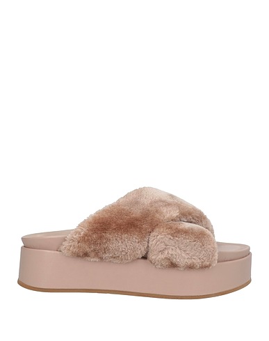 HABILLÉ Sandals Taupe Textile fibres