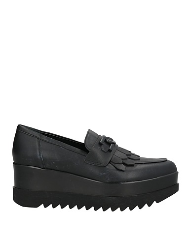 LORENZO MARI Loafers Black Leather