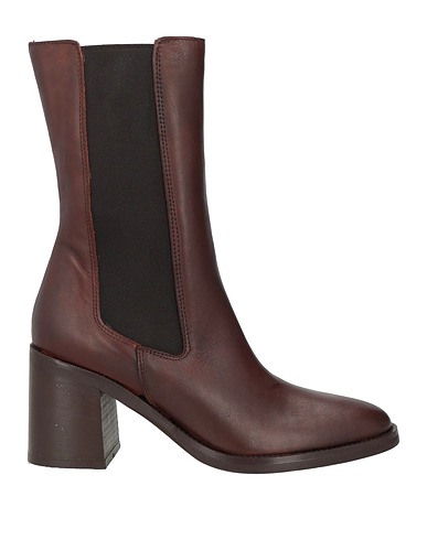 JAMPO Ankle boot Dark brown Calfskin