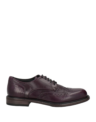 PANTANETTI Laced shoes Dark purple Leather
