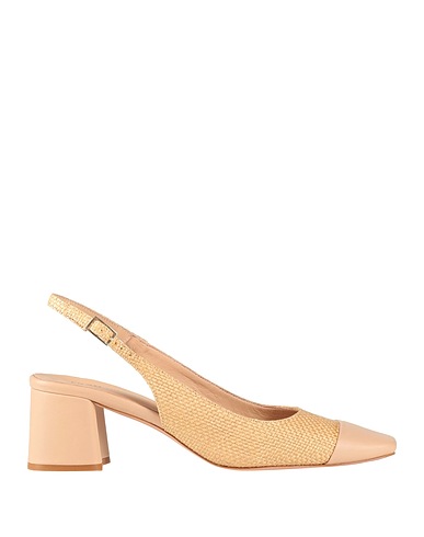 FRAU Pumps Sand Gewebefasern, Leder