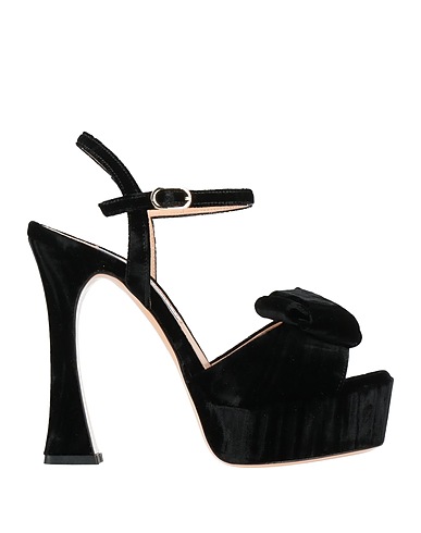 FRANCESCO SACCO Sandals Black Textile fibres