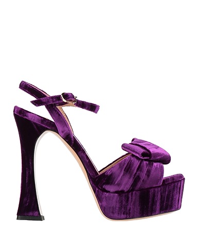 FRANCESCO SACCO Sandals Purple Textile fibres