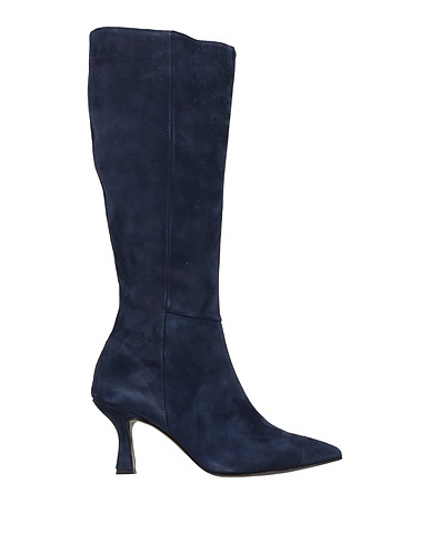 HEGON Boots Navy blue Leather