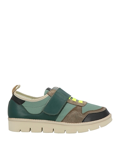 PANCHIC Sneakers Verde salvia Pelle, Fibre tessili