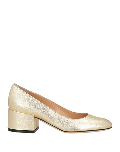 SERGIO ROSSI Pump Gold Leather