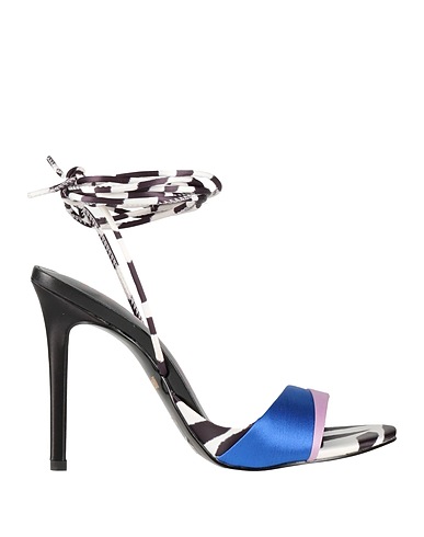 JUST CAVALLI Sandals Blue Textile fibres
