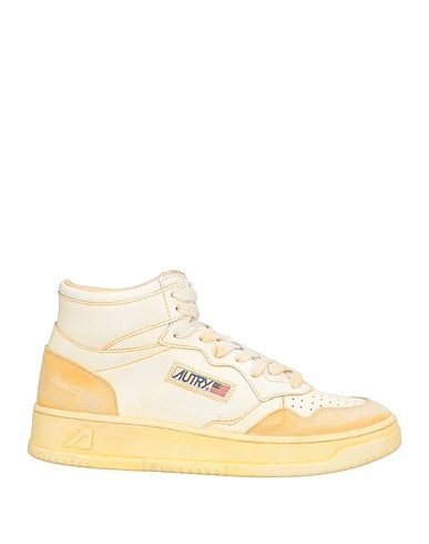AUTRY Sneakers Cream Leather, Textile fibres