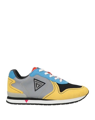 GUESS Sneakers BOY Yellow Leather, Textile fibers, Synthetisches Material