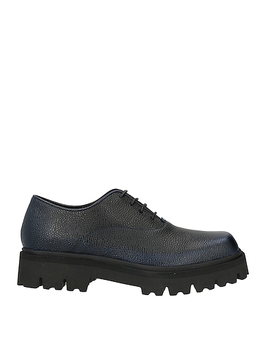 EMPORIO ARMANI Laced shoes Midnight blue Leather