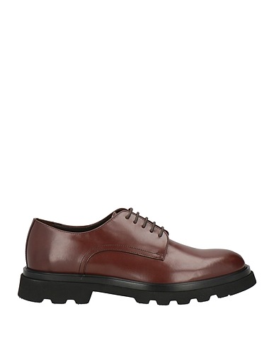 DOUCAL'S Laced shoes Brown Calfskin
