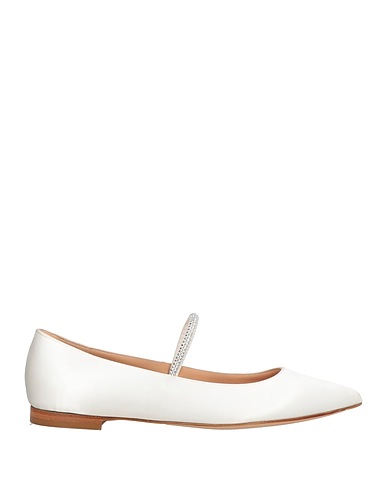 GIANVITO ROSSI Scarpe Bianco Fibre tessili