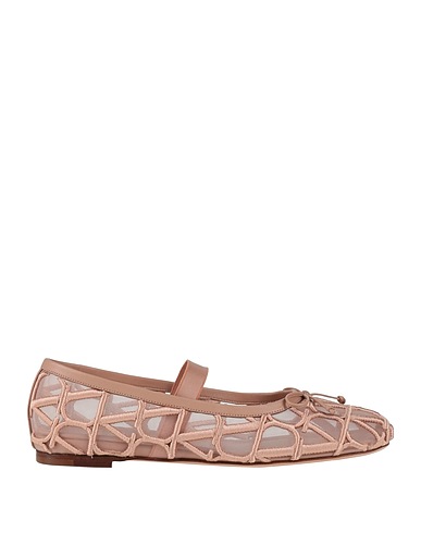 VALENTINO GARAVANI Ballerine Cipria Pelle, Fibre tessili