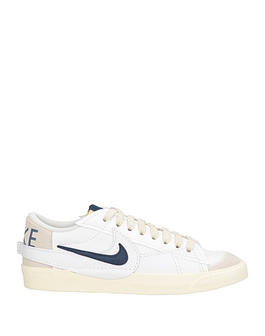 NIKE Sneakers Blanc Cuir, Fibres textiles
