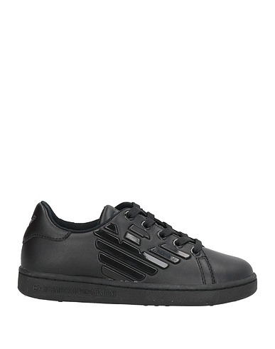 EA7 Sneakers Black 100% Cow leather, Thermoplastic polyurethane