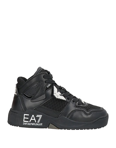 EA7 Sneakers Black 100% Polyester, Polyurethane, Rubber