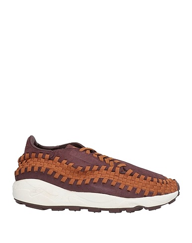 NIKE Sneakers Chocolate brown Leather, Textile fibers