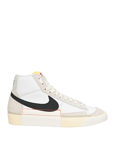 NIKE Sneakers White Leather, Textile fibers
