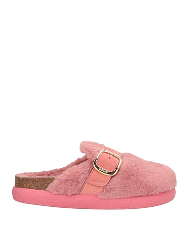 SCHOLL Mules και τσόκαρα Αντικέ ροζ Δέρμα, Ίνες υφασμάτων