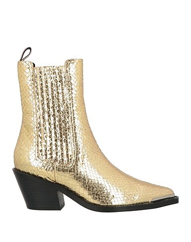 LOLA CRUZ Ankle boot Gold Leather