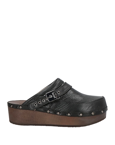 SCHOLL Mules and clogs ICONIC Black Leather