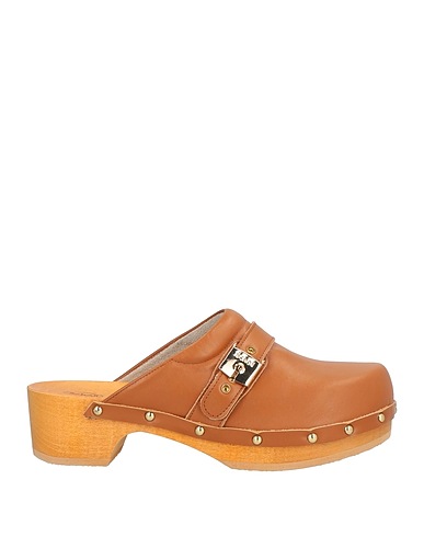 SCHOLL Mules and clogs ICONIC Brown Leather