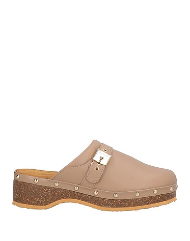 SCHOLL Mules and clogs Taupe Leather