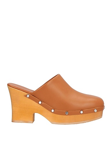 SCHOLL Mules and clogs ICONIC Brown Leather