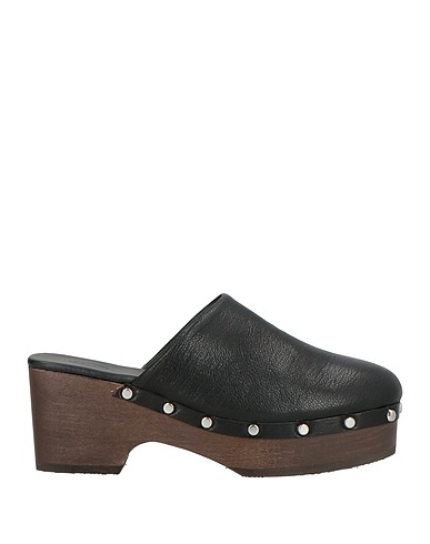 SCHOLL Mules and clogs ICONIC Black Leather