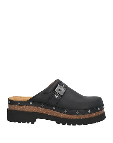 SCHOLL Mules and clogs Black Leather