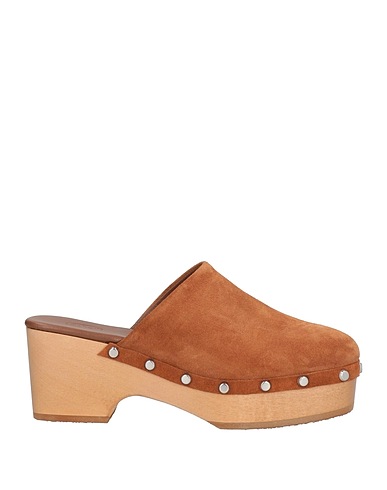 SCHOLL Mules and clogs Tan Leather