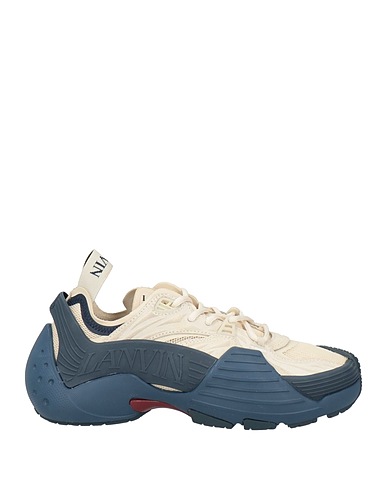 LANVIN Sneakers Slate blue 42% Polyester, 39% Calfskin, 18% Thermoplastic polyurethane, 1% Polyamide