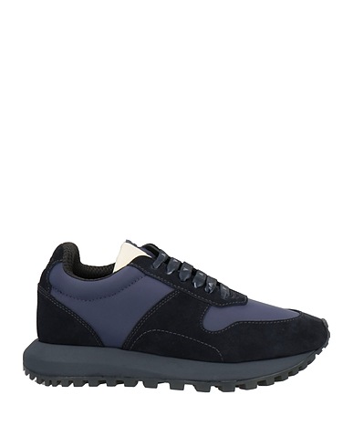 EMPORIO ARMANI Sneakers Midnight blue Leather, Textile fibers