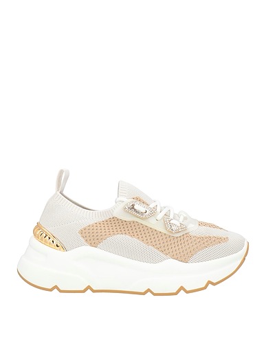 EMANUÉLLE VEE Sneakers White Textile fibres, Synthetisches Material