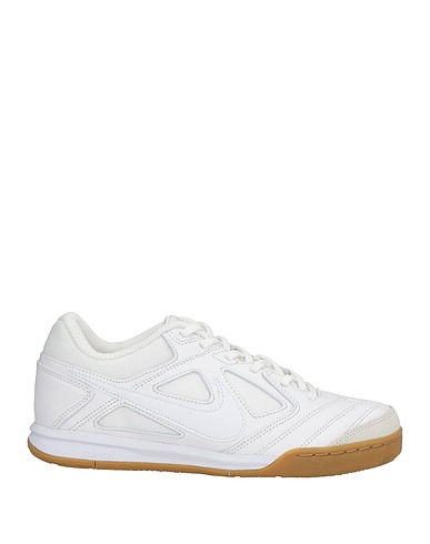 NIKE Sneakers White Leather, Textile fibers