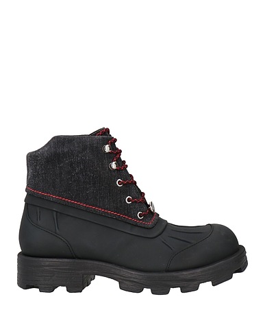 DIESEL Ankle boot Black Cow leather, Cotton