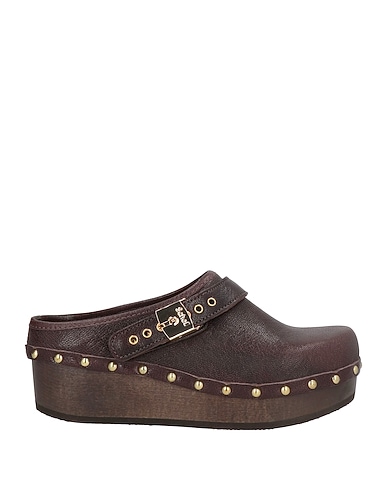 SCHOLL Mules and clogs ICONIC Dark brown Leather