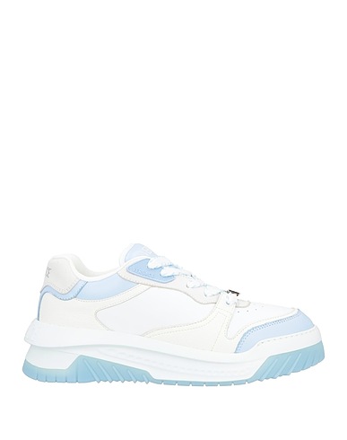 VERSACE Sneakers White Calfskin, Textile fibres