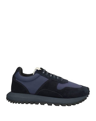 EMPORIO ARMANI Sneakers Midnight blue Leather, Textile fibers