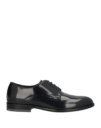 ROSSI SHOES Laced shoes Midnight blue Leather