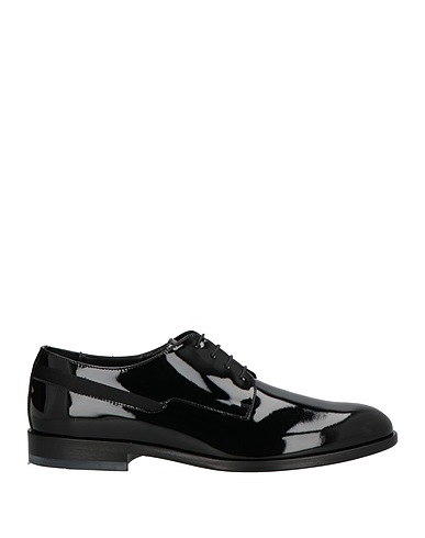 ROSSI SHOES Laced shoes Black Leather