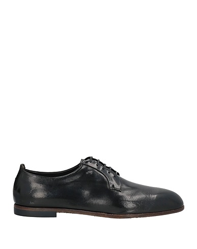 SILVANO SASSETTI Laced shoes Black Leather