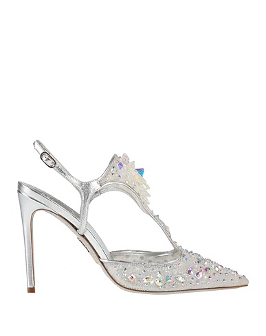 RENE' CAOVILLA Court White Textile fibres, Leather