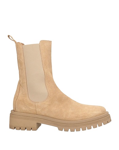 CROWN Stivaletti Beige Pelle