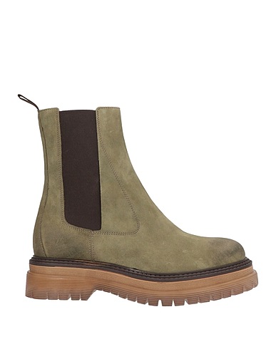 LES TULIPES Stivaletti Verde militare Pelle