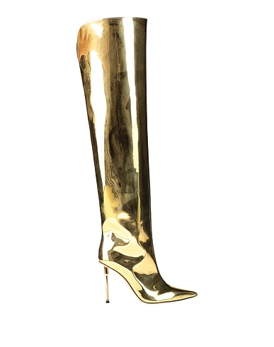 ELISABETTA FRANCHI Boots Gold Textile fibres